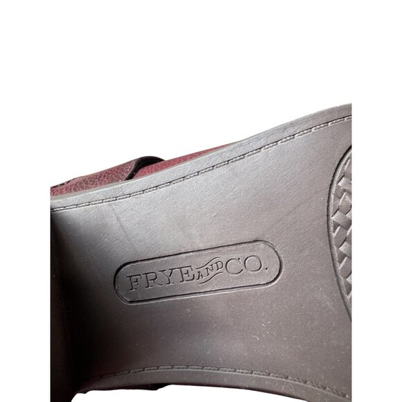 Frye & Co. Womens Pembroke 8M Redwood Ankle Boots Buckle Strap Block Heel - Picture 10 of 10